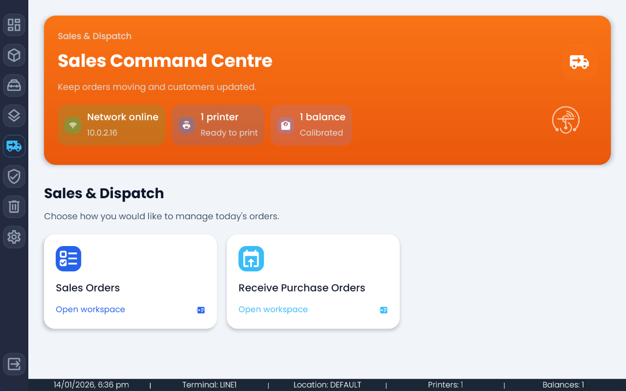 Order management dashboard with complete lot genealogy tracking